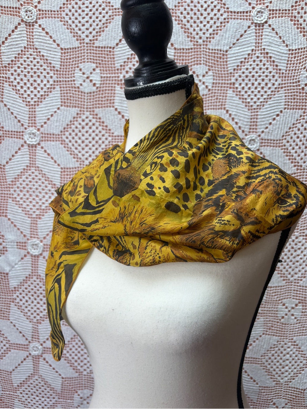 100% Silk Safari Animal Print Scarf